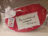 szövet piperetáska piros Isten a mi oltalmunk