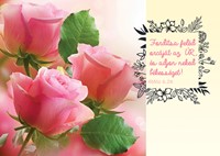 Képeslap-csomag Rózsaszín rózsák