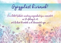 Képeslap-csomag Gyógyulást kívánunk! Pasztell virágrajz