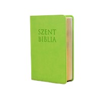 Biblia Károli fordítás mini almazöld aranyszegéllyel (Műbőr)