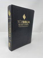 Tűzbiblia bőrkötés (szögletes gerinccel) (Bőrkötés, aranyszegély)