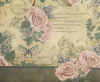Közepes méretű dísztáska Rózsák (vintage) (Papír)