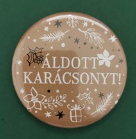 Hűtőmágnes, Áldott Karácsonyt! (arany) [Gift]