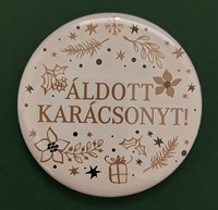 Hűtőmágnes, Áldott Karácsonyt! (fehér) [Gift]