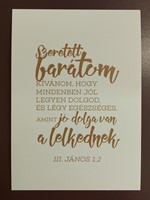 Miniposzter, Szeretett barátom... (arany) (Kreatív Papír)
