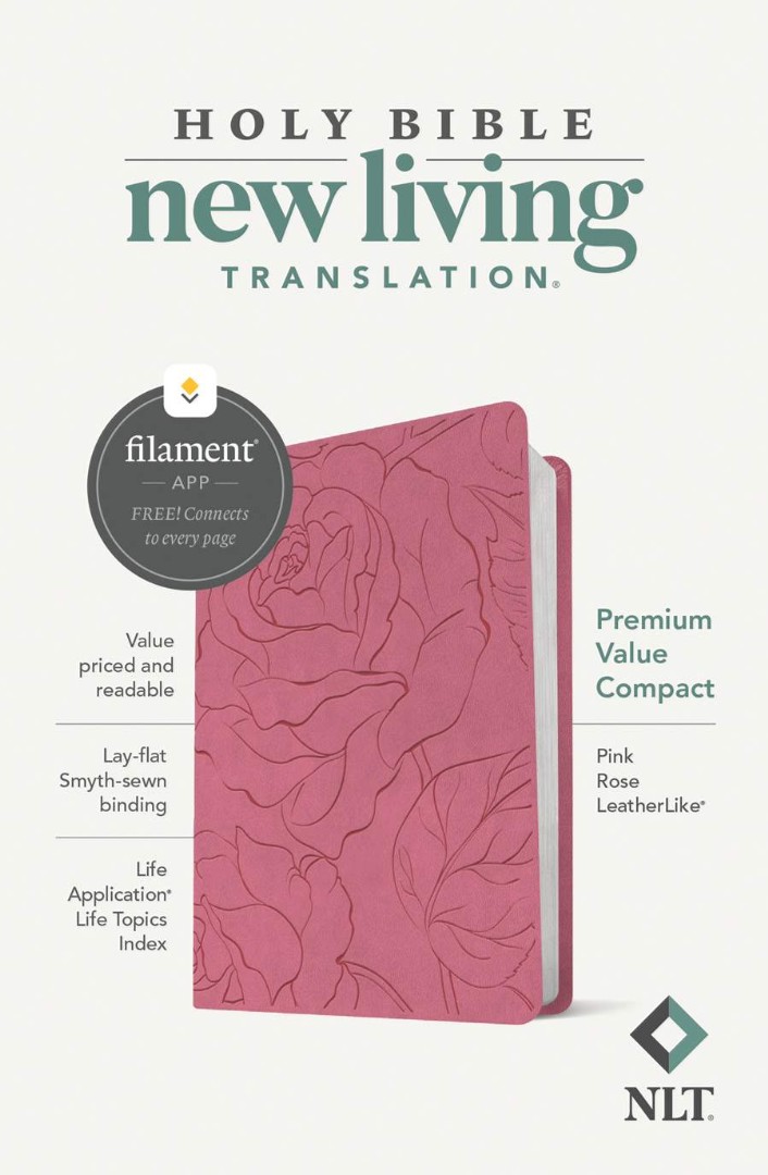 Angol Biblia - New Living Translation, Filament Enabled Edition (Red Letter, LeatherLike, Pink)