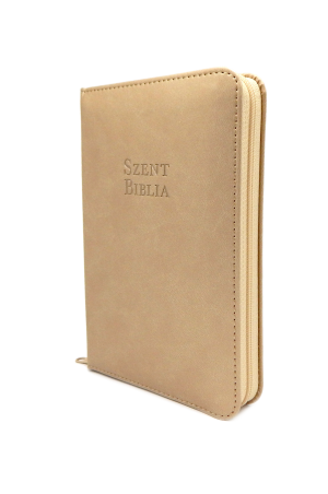 Biblia Károli mini arany cipzáras