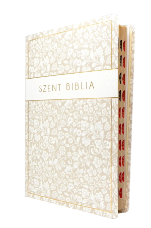 Biblia Károli nagy növénymintás regiszteres