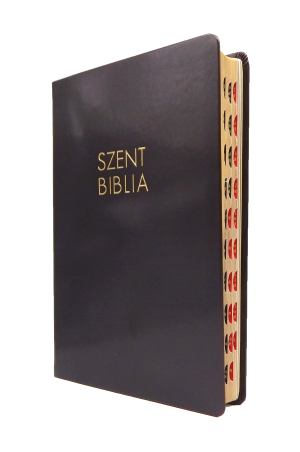 Biblia Károli nagy sötétbarna regiszteres