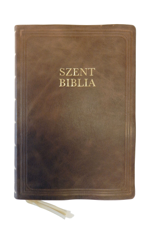 Biblia Károli nagy exkluzív bőrkötés barna