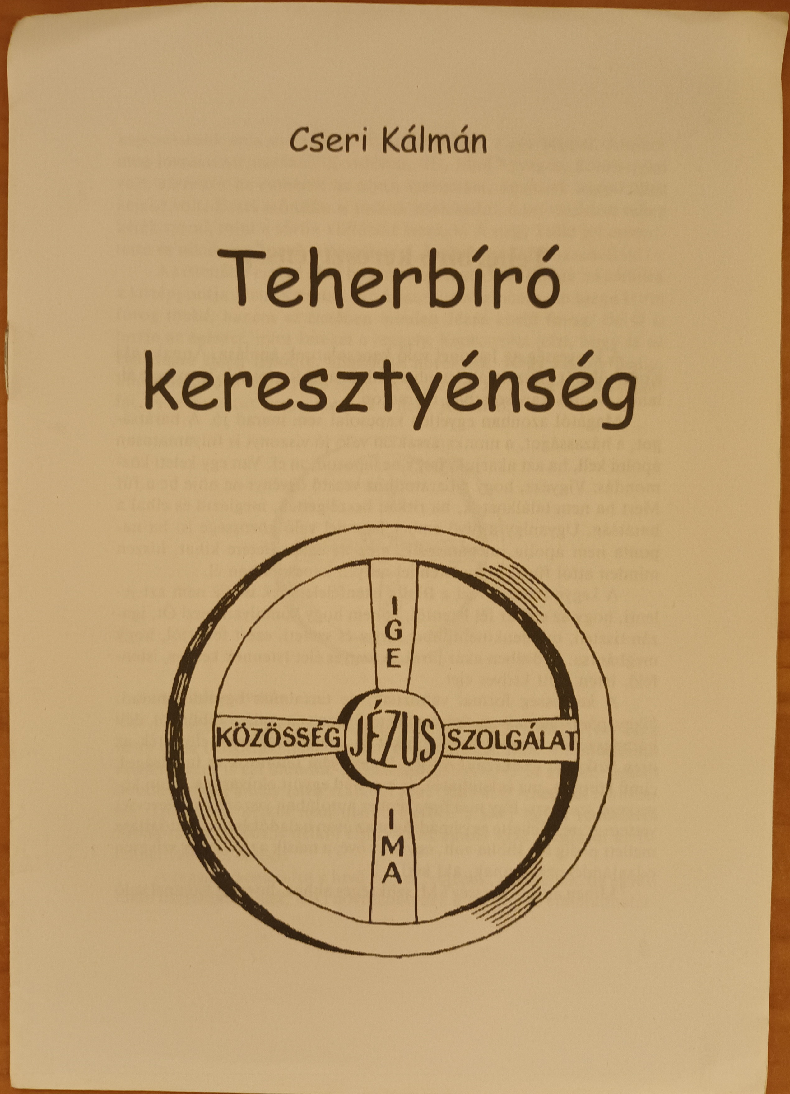 Teherbíró keresztyénség