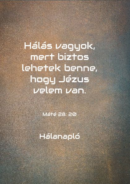 Hálanapló, Jézus velem van (barna)