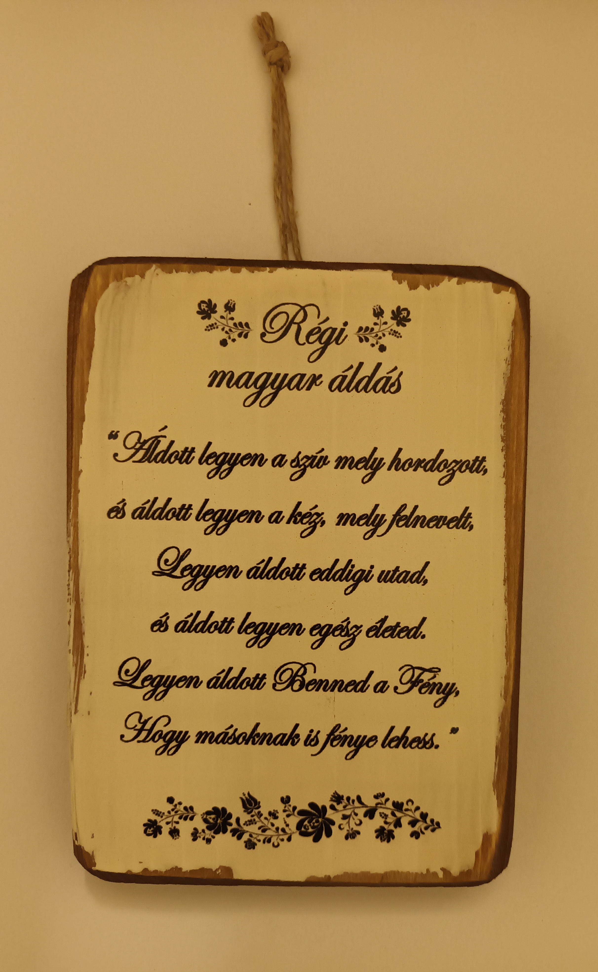 Falitábla Régi magyar áldás