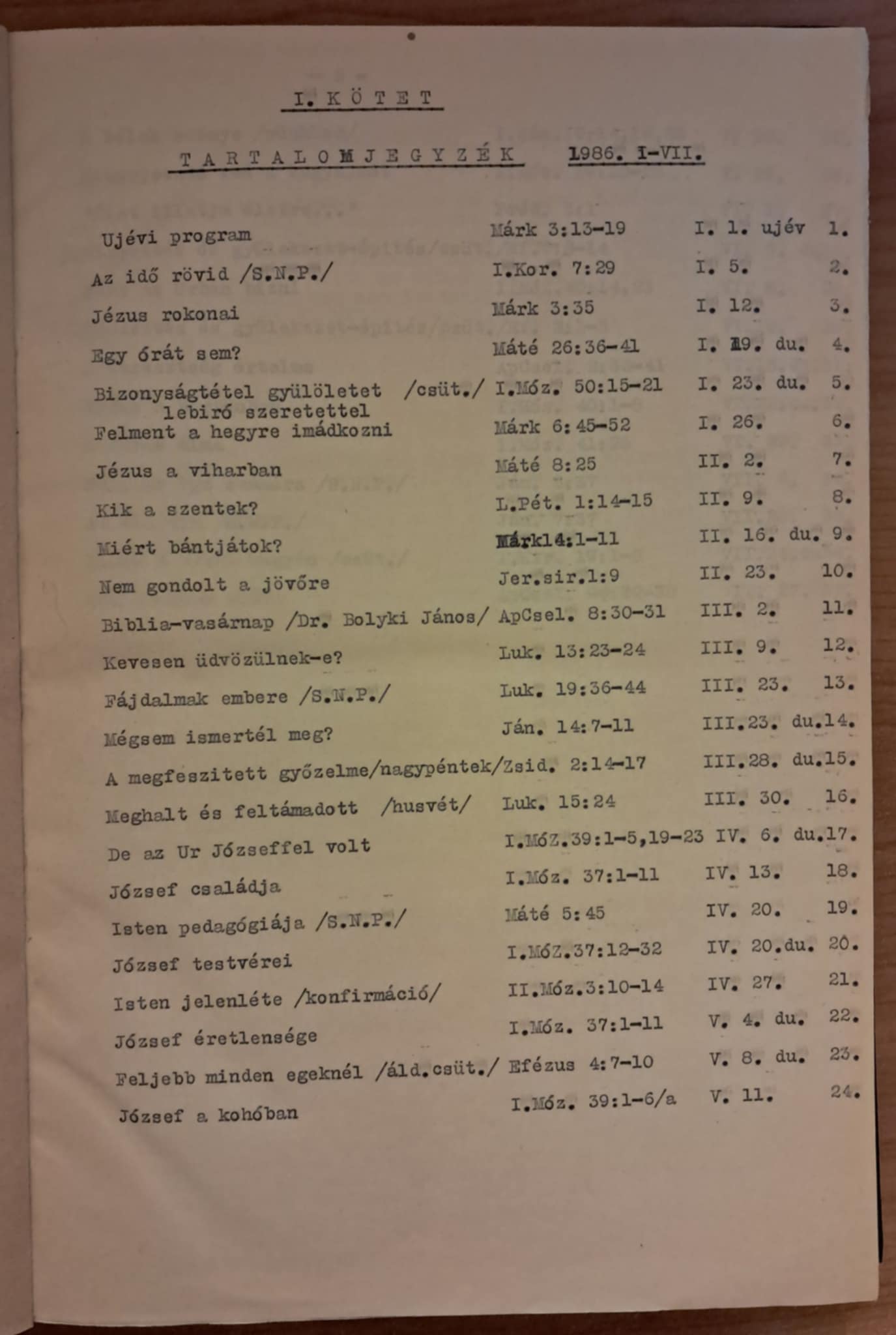 Pasaréti prédikációk 1986 I-II. kötet