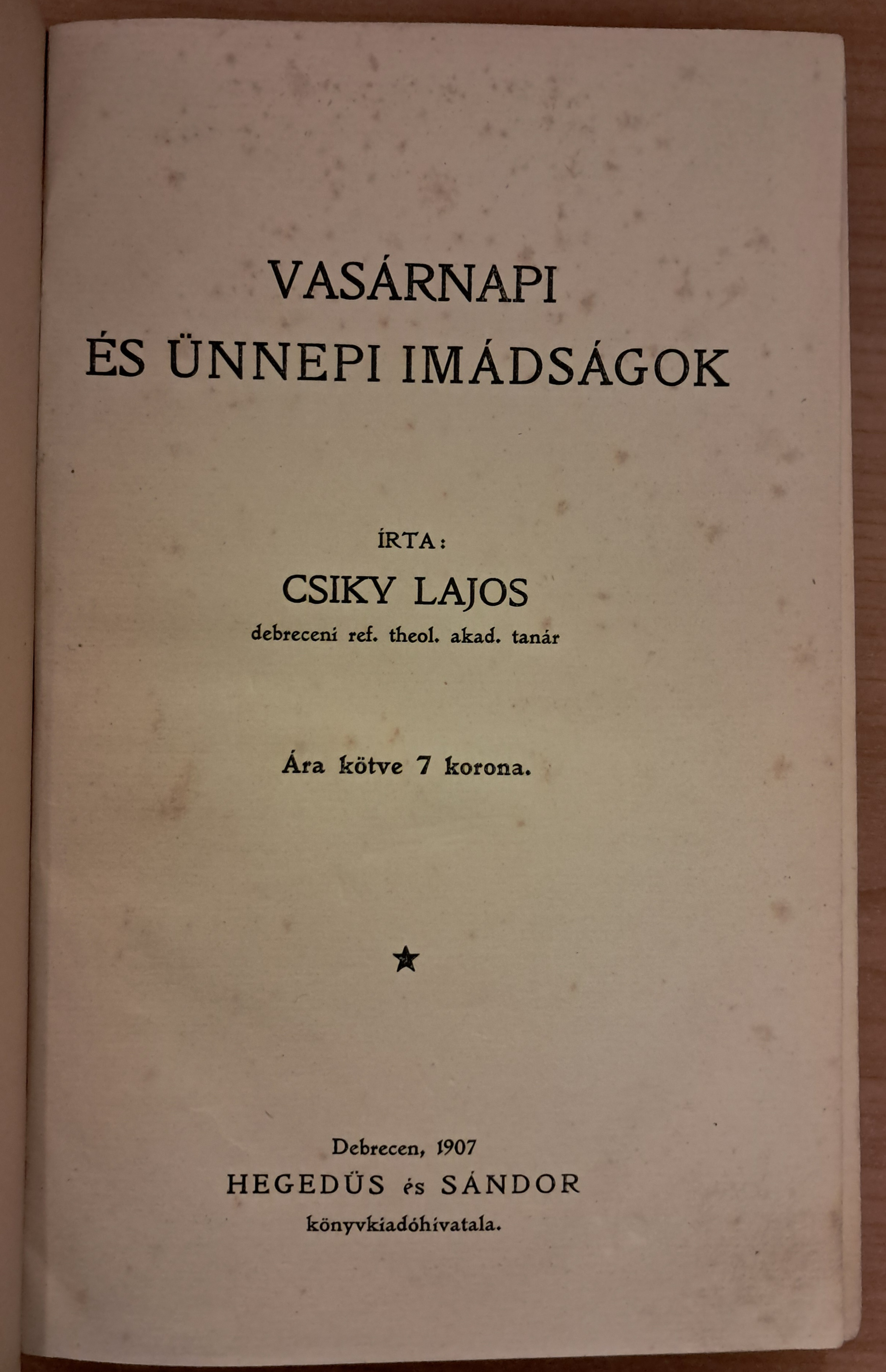 Vasárnapi és ünnepi imádságok
