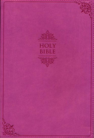 Angol Biblia NIV large print value bible pink leather