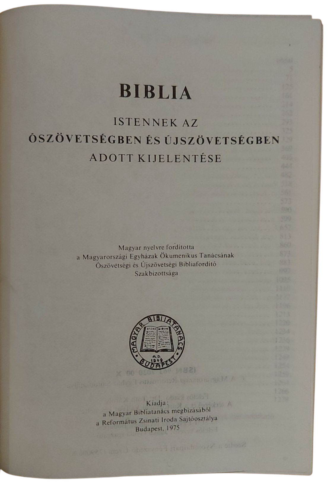 Új fordítású Biblia, kis méret (1975)