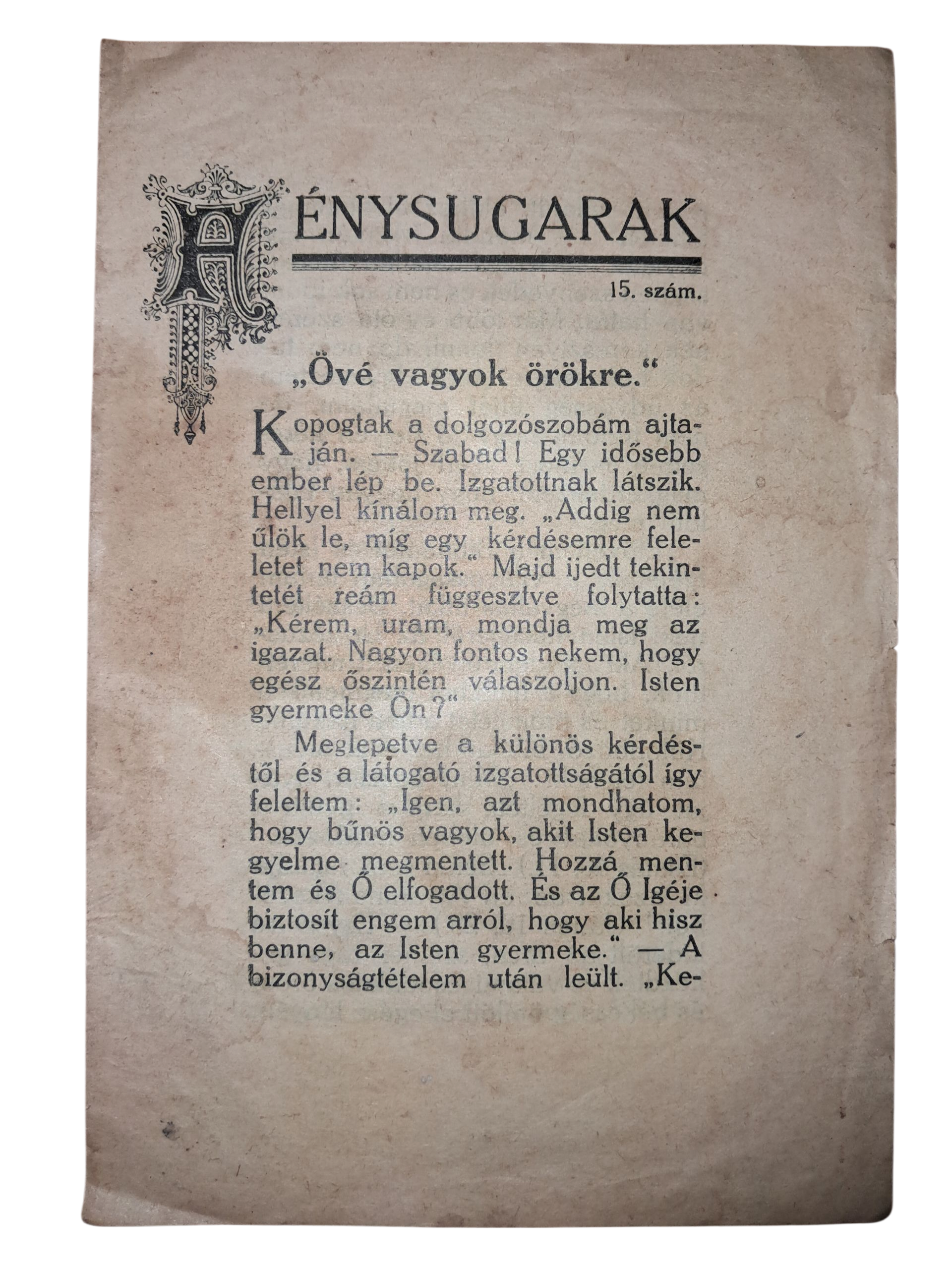 Fénysugarak 15. szám