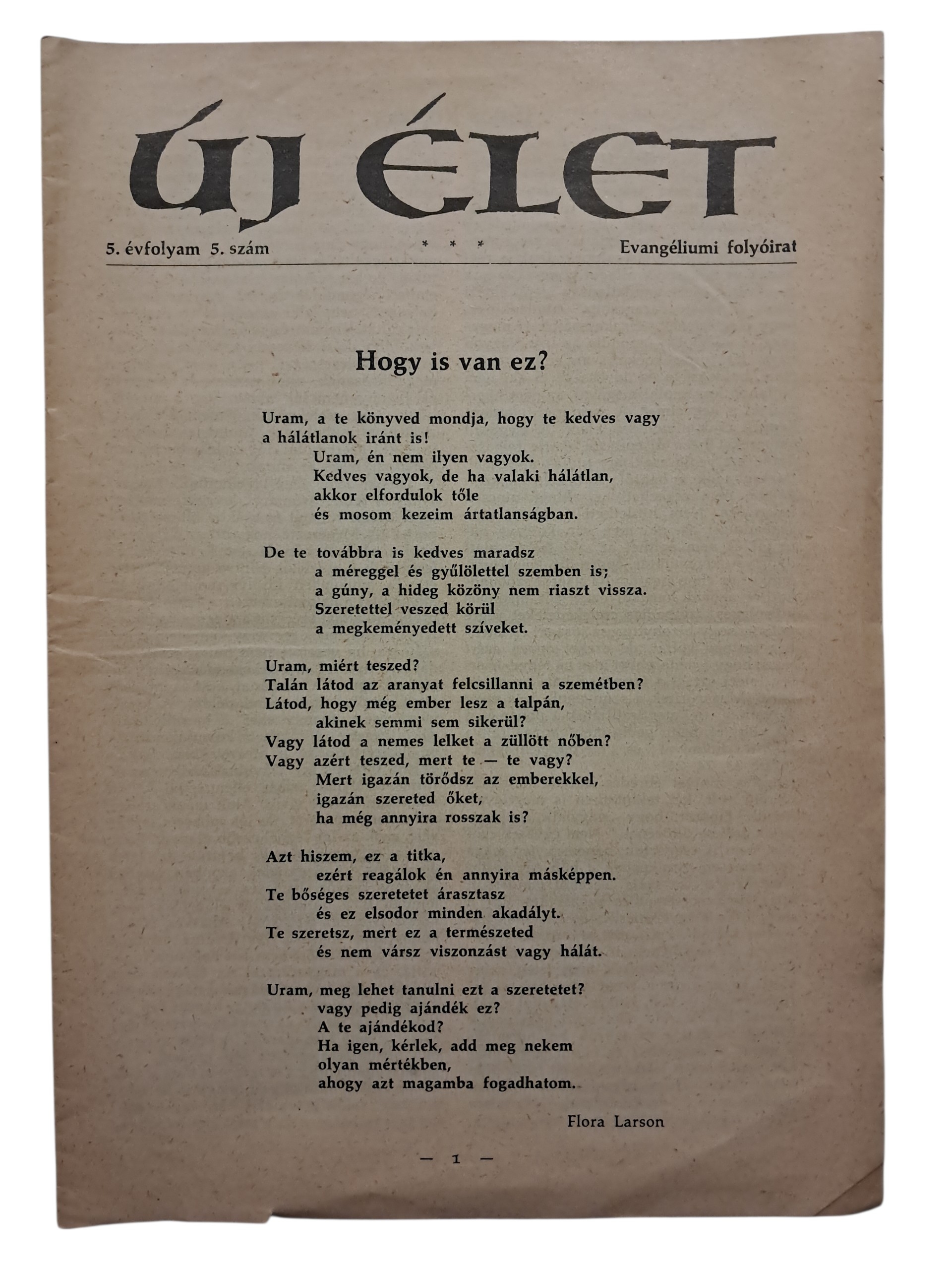Új élet 5. évfolyam 5. szám