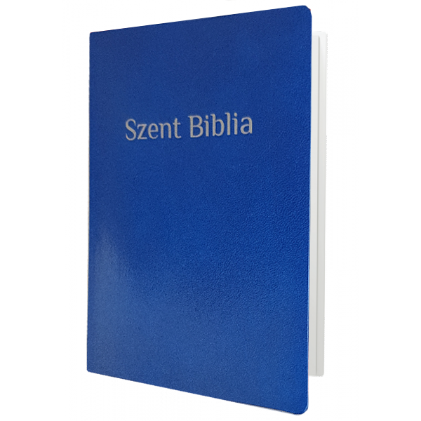 Biblia Károli fordítás, piros betűs, közepes, kék