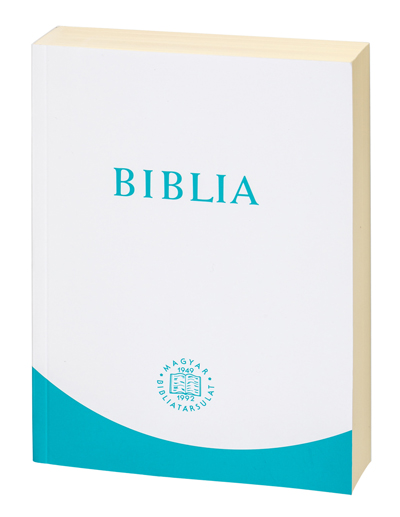 Biblia revideált új fordítás, nagy, kartonált, türkiz