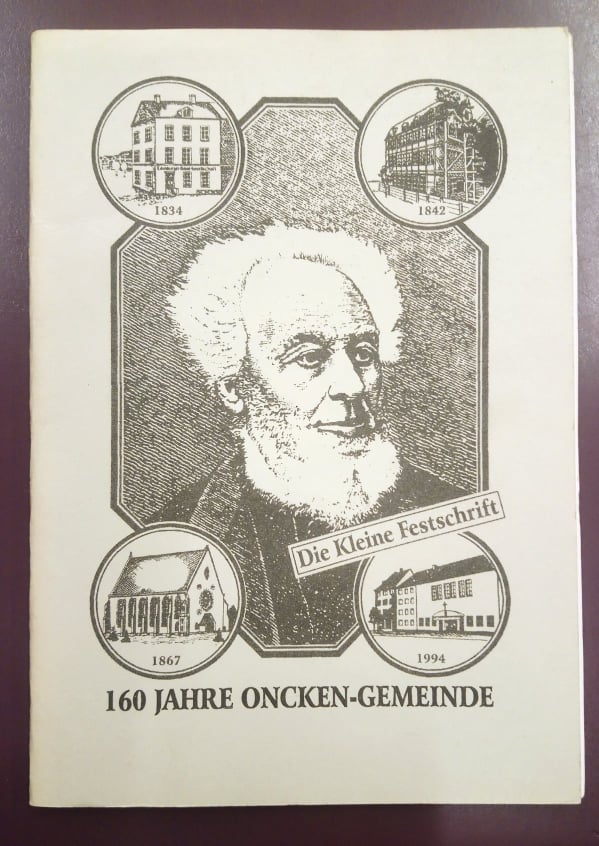 160 Jahre Oncken-Gemeinde 1834-1994