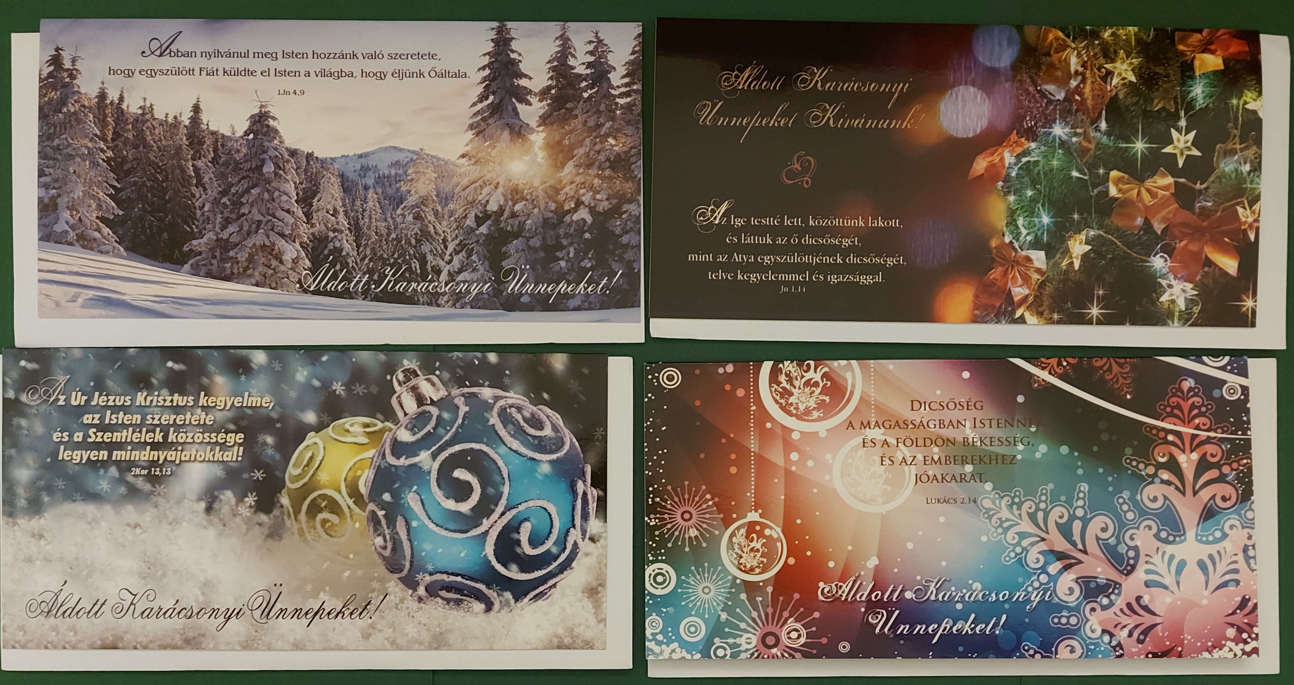 Karácsonyi borítékos képeslap-csomag