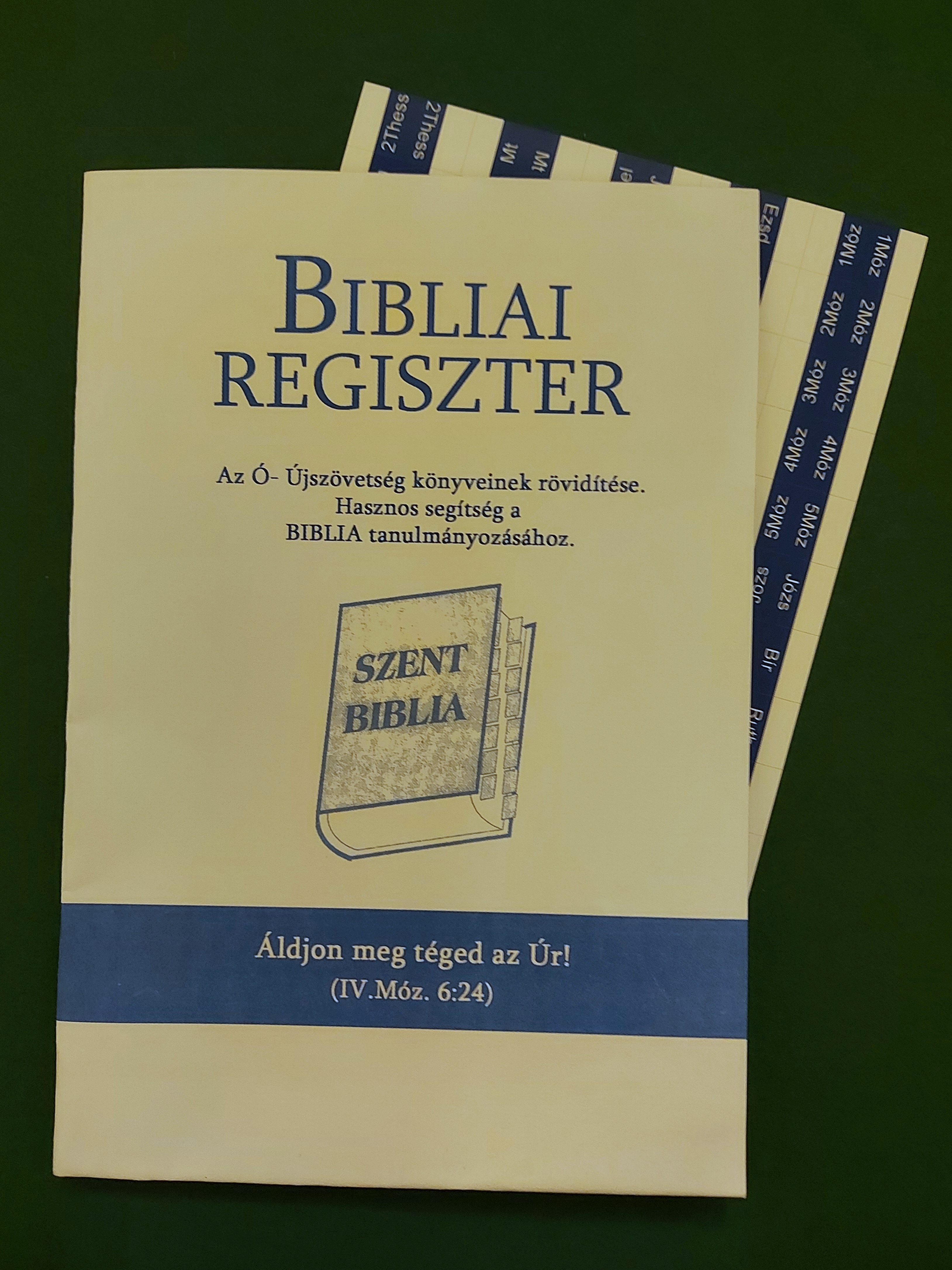 Bibliai regiszter (sötétkék)