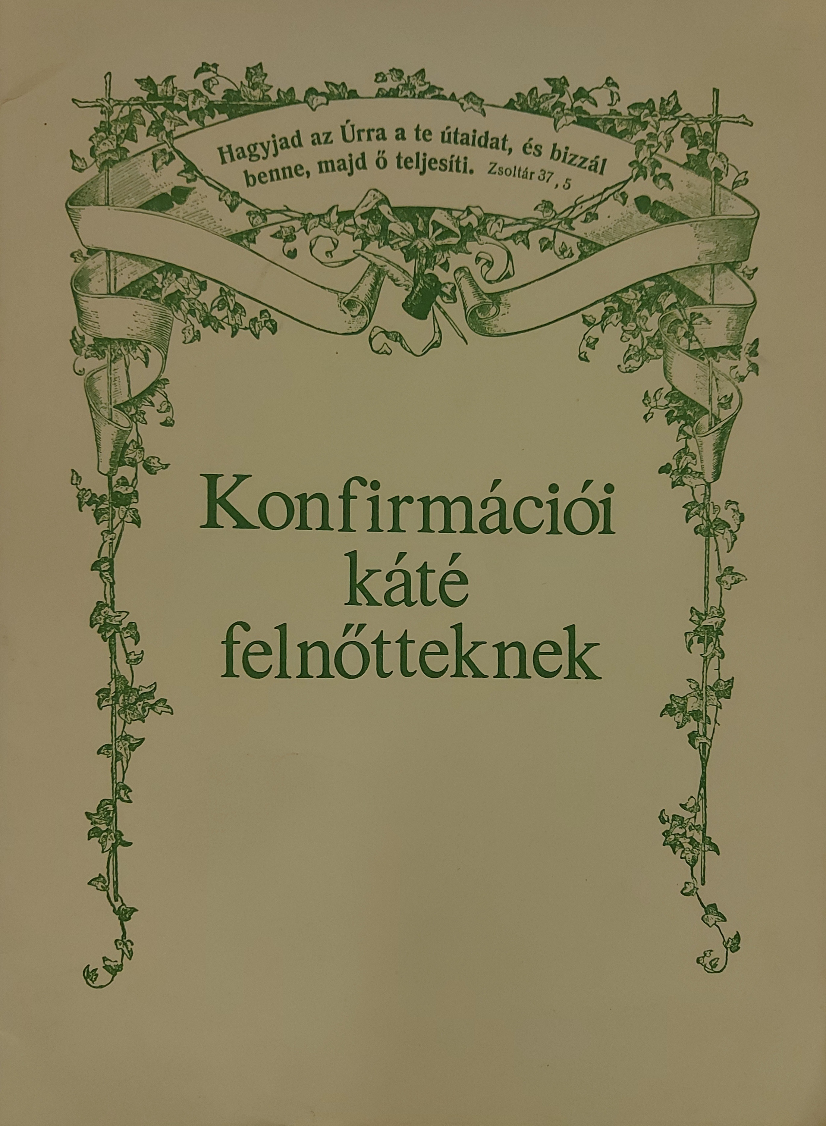 Konfirmációi káté felnőtteknek