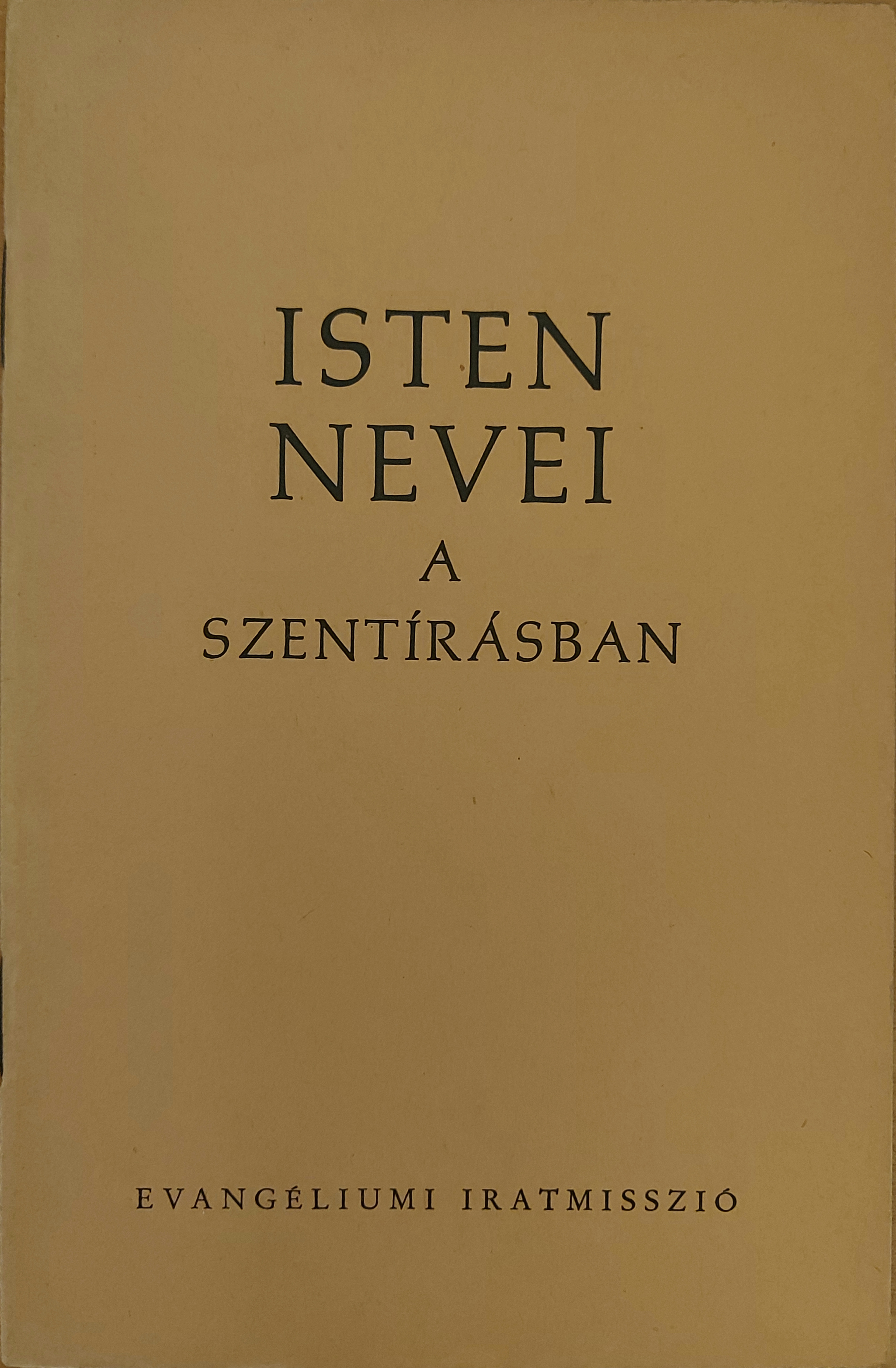 Isten nevei a Szentírásban