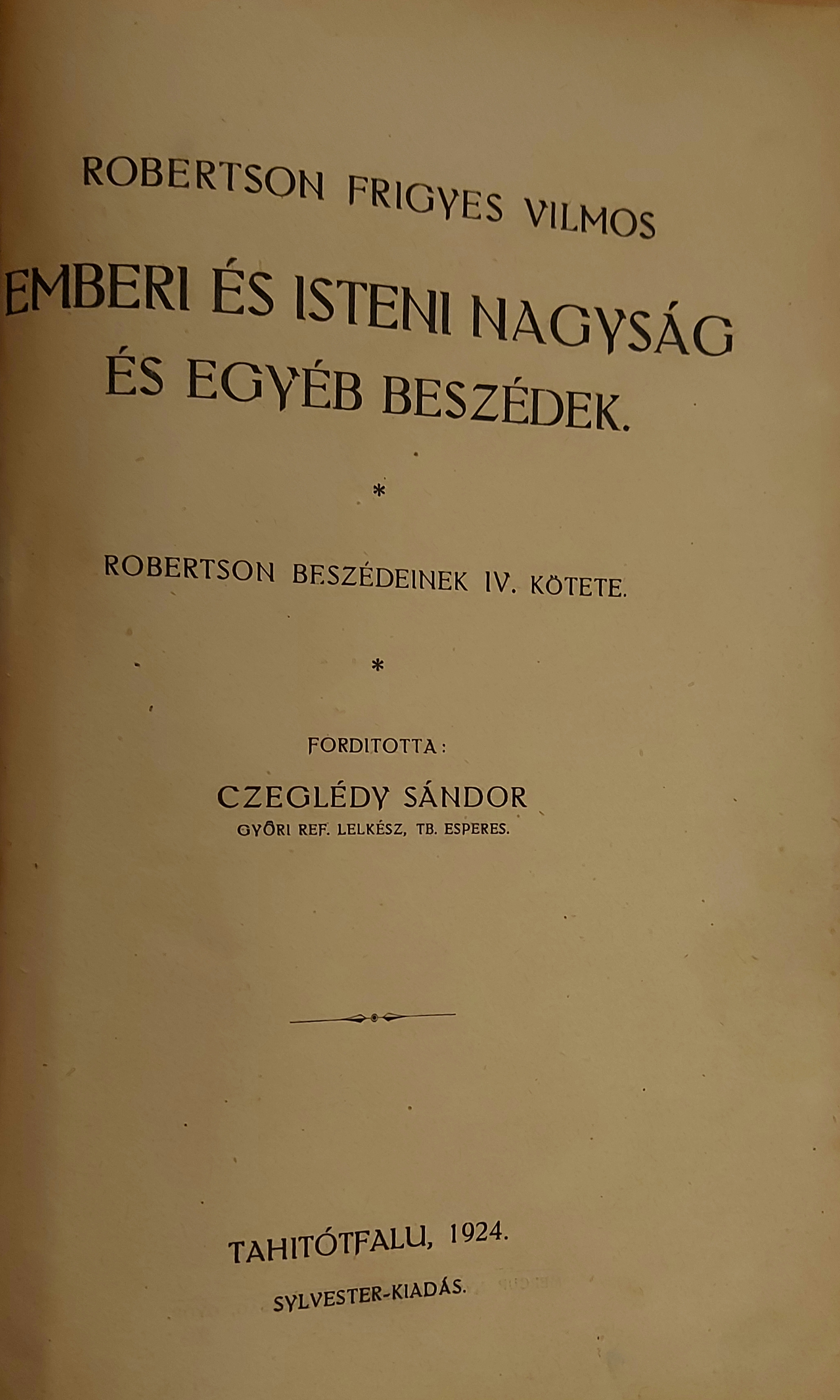 Emberi és Isteni nagyság és egyéb beszédek