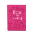 Exkluzív műbőr angol napló Be Still and Know That I Am God (pink)