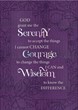 Exkluzív műbőr angol napló Serenity Prayer