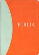Biblia revideált új fordítás, közepes, műbőr, narancs-kék