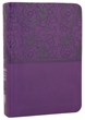 Angol Biblia New King James Version Large Print Compact Reference Bible Purple LeatherTouch