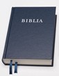 Biblia revideált új fordítás, közép, keménytáblás, vászon, kék