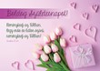 Születésnapos képeslap-csomag Rózsaszín tulipánok