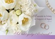Esküvői képeslap-csomag Fehér tulipánok és rózsák