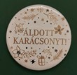 Hűtőmágnes, Áldott Karácsonyt! (fehér)